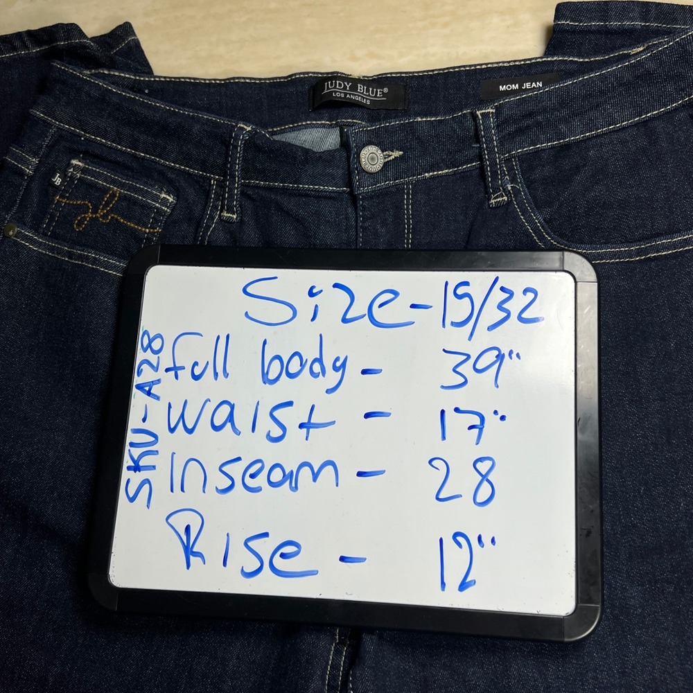 Judy Blue Mom Jeans Dark Wash High Rise Tapered Leg JB88273 DK Womens 15/32 - Picture 8 of 16